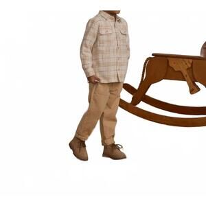 NEW RYLEE + CRU boys vintage long sleeve button up in plaid